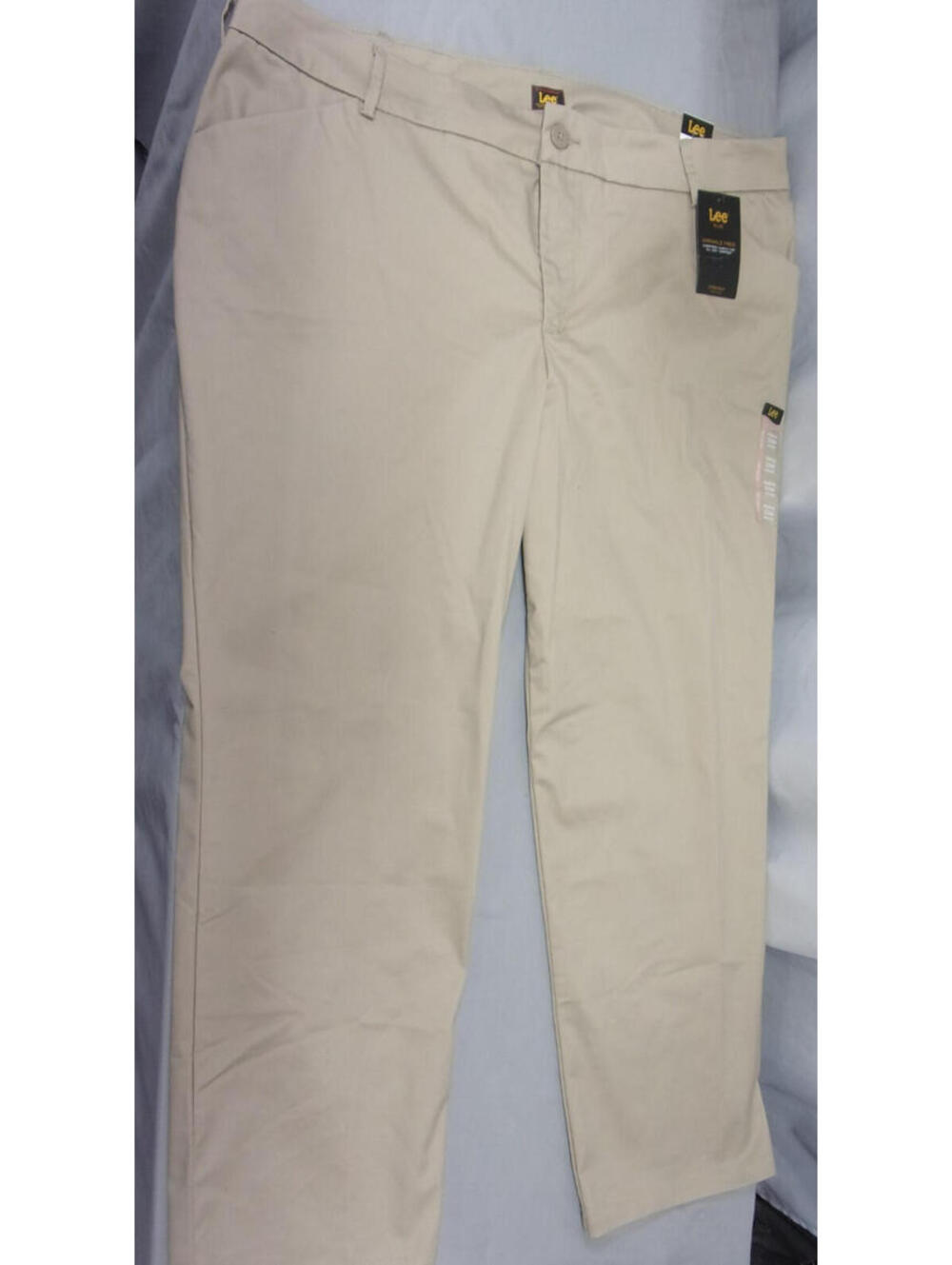 DESIGNER LEE PLUS WRINKLE FREE CASUAL DRESS WORK TAN PANTS WOMENS 22W PETITE